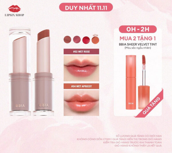 Son thuần chay Bbia Ready To Wear Water Lipstick